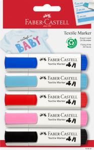 FABER-CASTELL Textile Marker 5er Set Baby