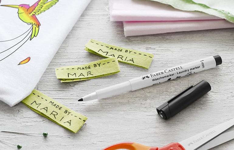 Produktbild FABER-CASTELL Wäschemarker mit Rundspitze schwarz 2 von 3