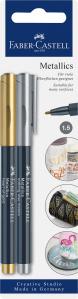 FABER-CASTELL Metallics Marker 2er Set Gold/Silber