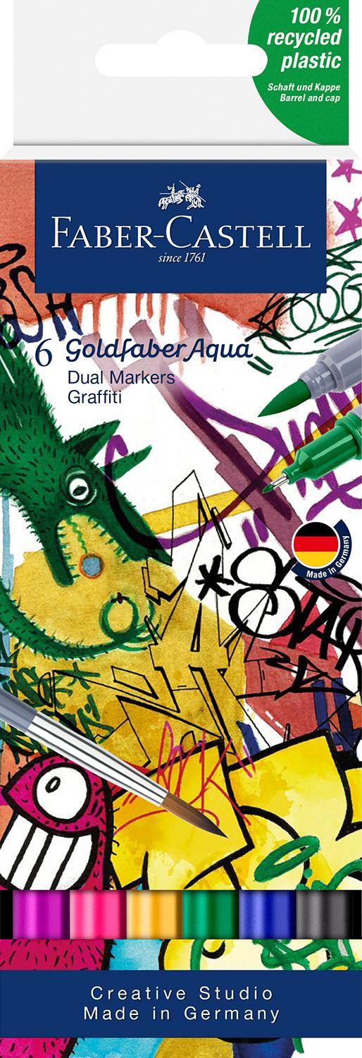 FABER-CASTELL Gofa Aqua Dual Marker Graffiti  6er Set