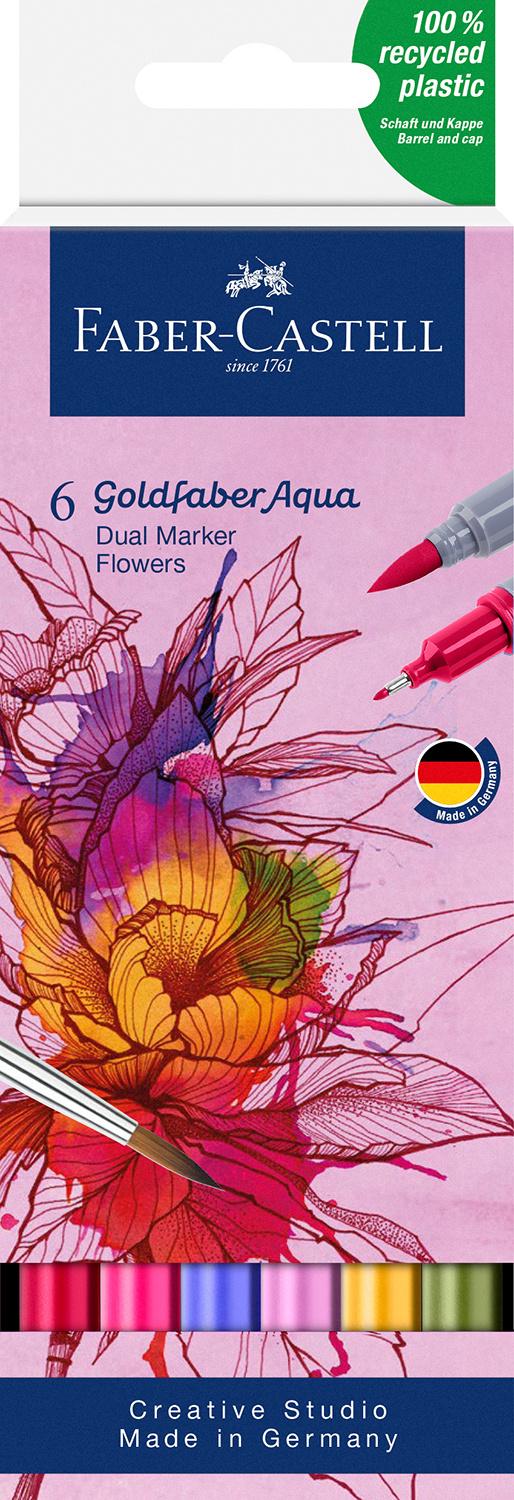 FABER-CASTELL Gofa Aqua Dual Marker Blumen 6er Set
