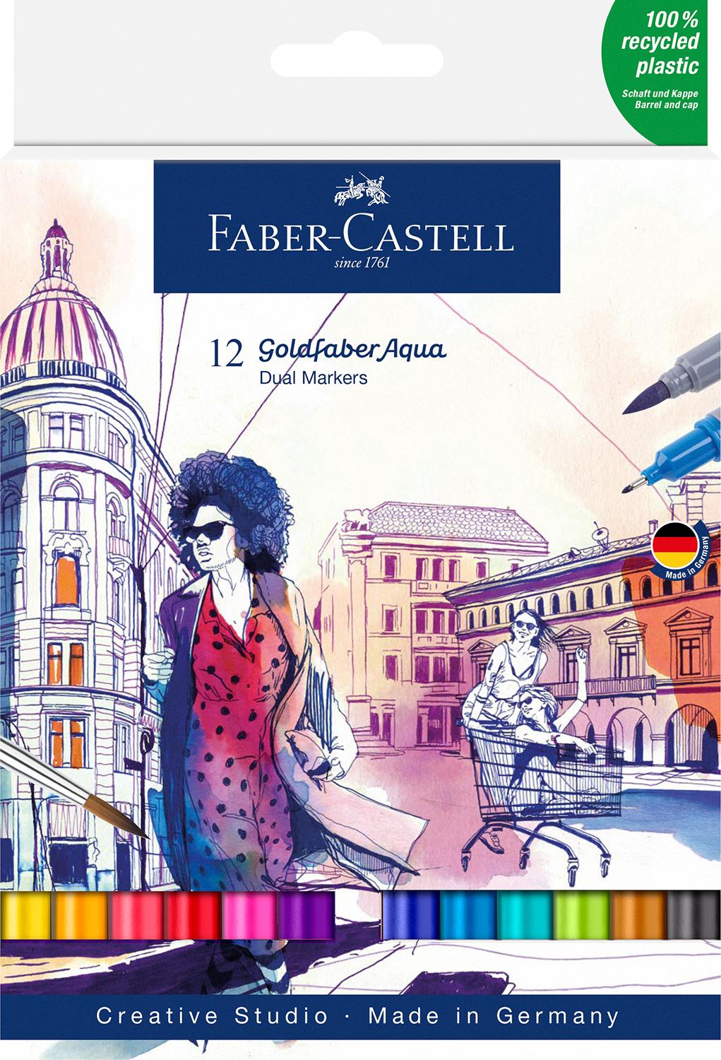 FABER-CASTELL Gofa Aqua Dual Marker 12er Etui