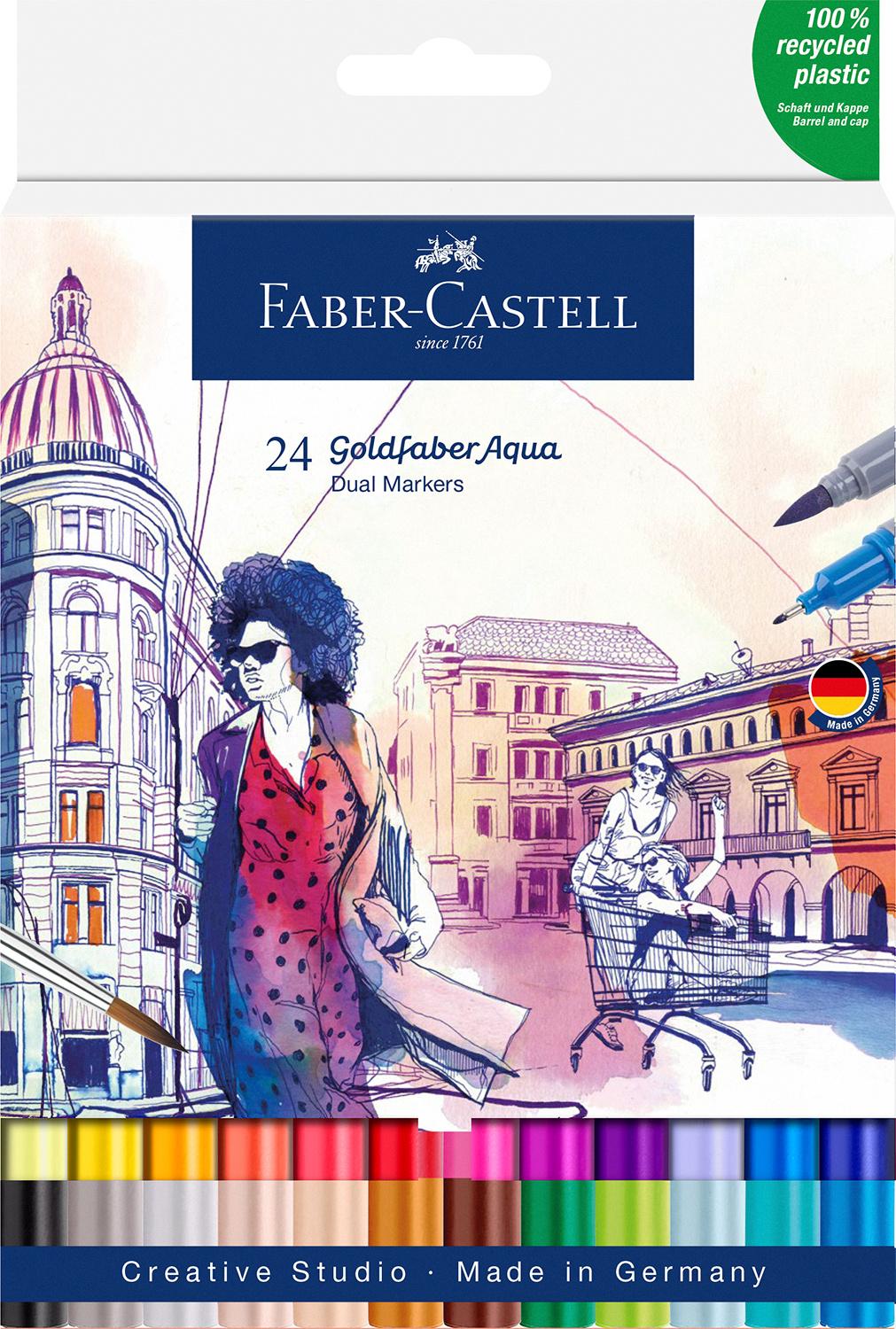 FABER-CASTELL Gofa Aqua Dual Marker 24er Etui