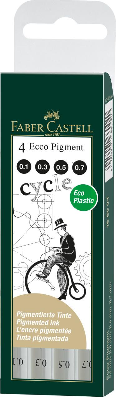 FABER-CASTELL Tintenschreiber Ecco Pigment 0,1/3/5/7mm