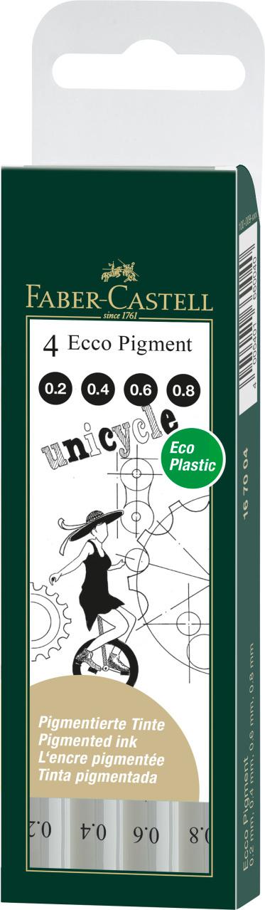 FABER-CASTELL Tintenschreiber Ecco Pigment 0,2/4/6/8mm
