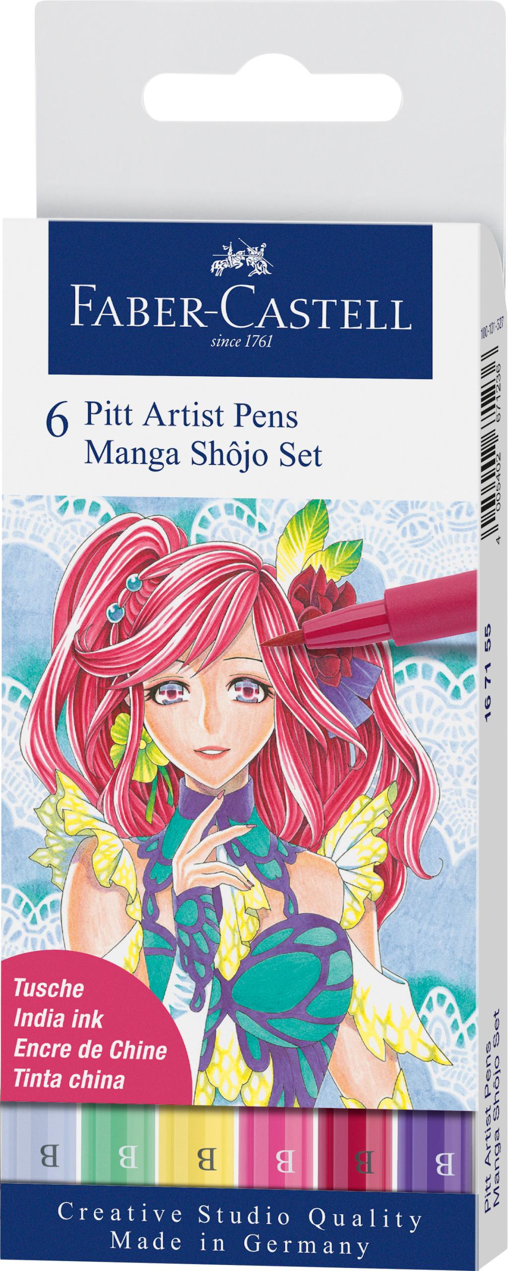 FABER-CASTELL  Tuschestift Pitt Artist Pen Manga Shôjo 6x