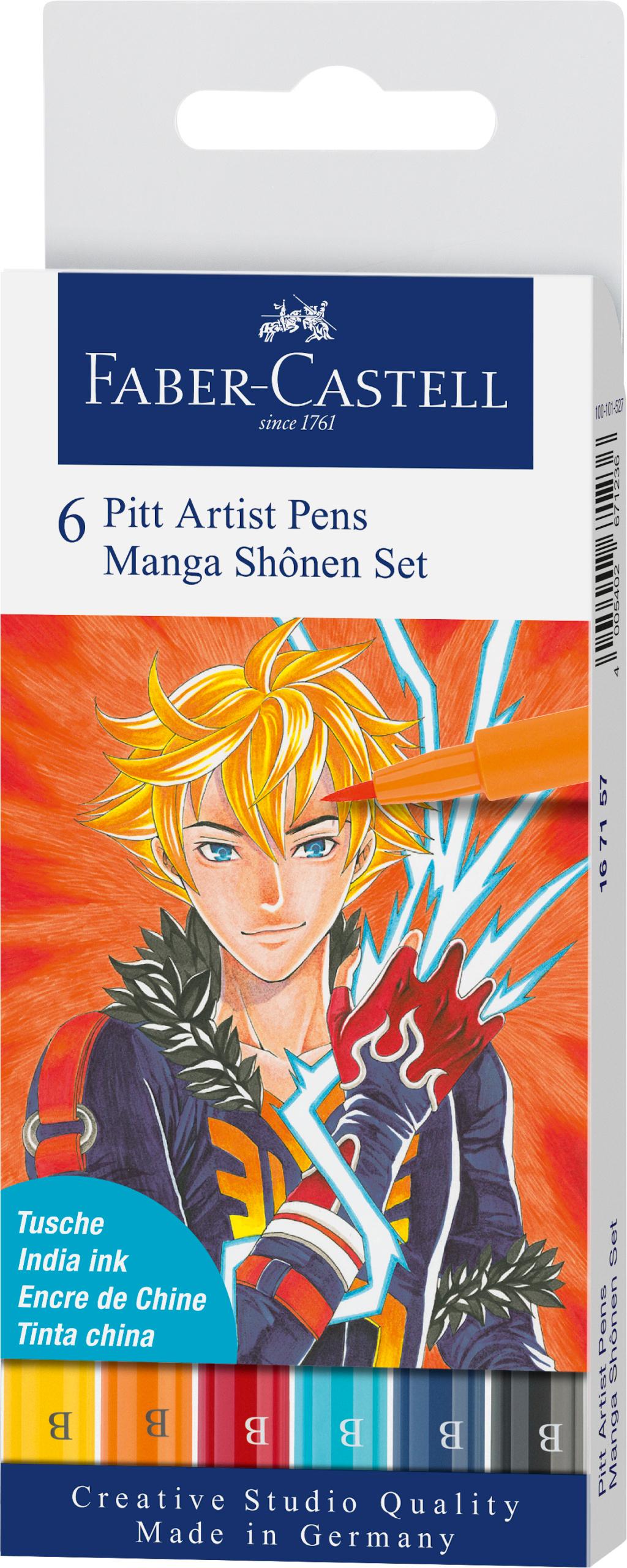 FABER-CASTELL  Tuschestift Pitt Artist Pen Manga Shônen 6x