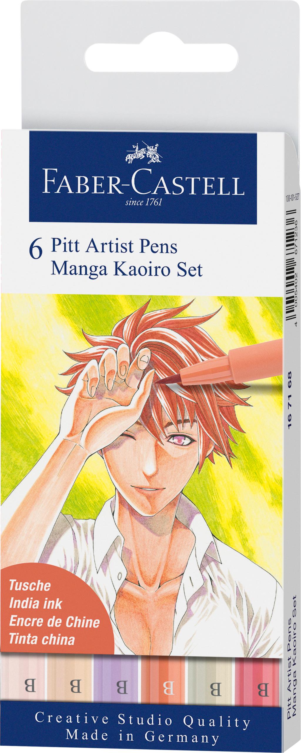 FABER-CASTELL  Tuschstift Pitt Artist Pen Manga Kaoiro 6x