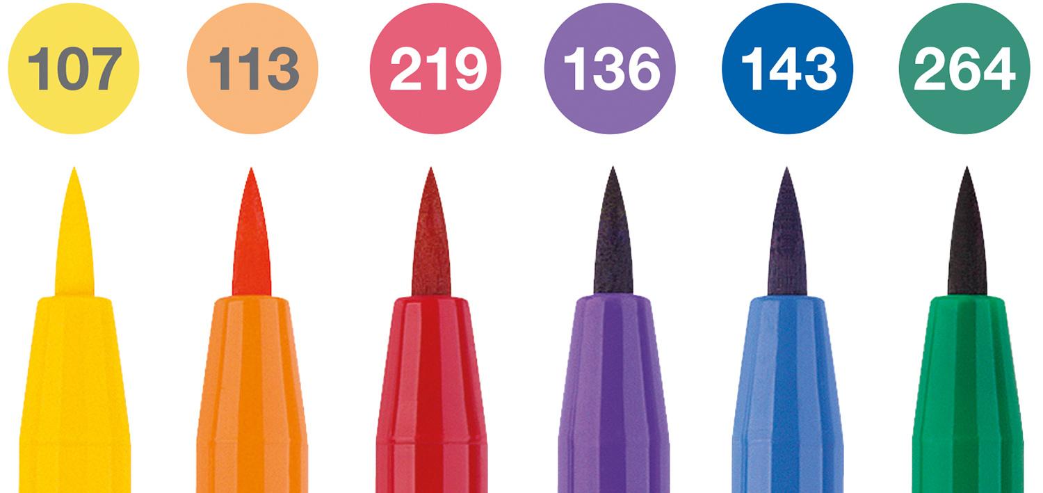 Produktbild FABER-CASTELL Tuschestift Pitt Artist Pen B colour 6er Set 2 von 3