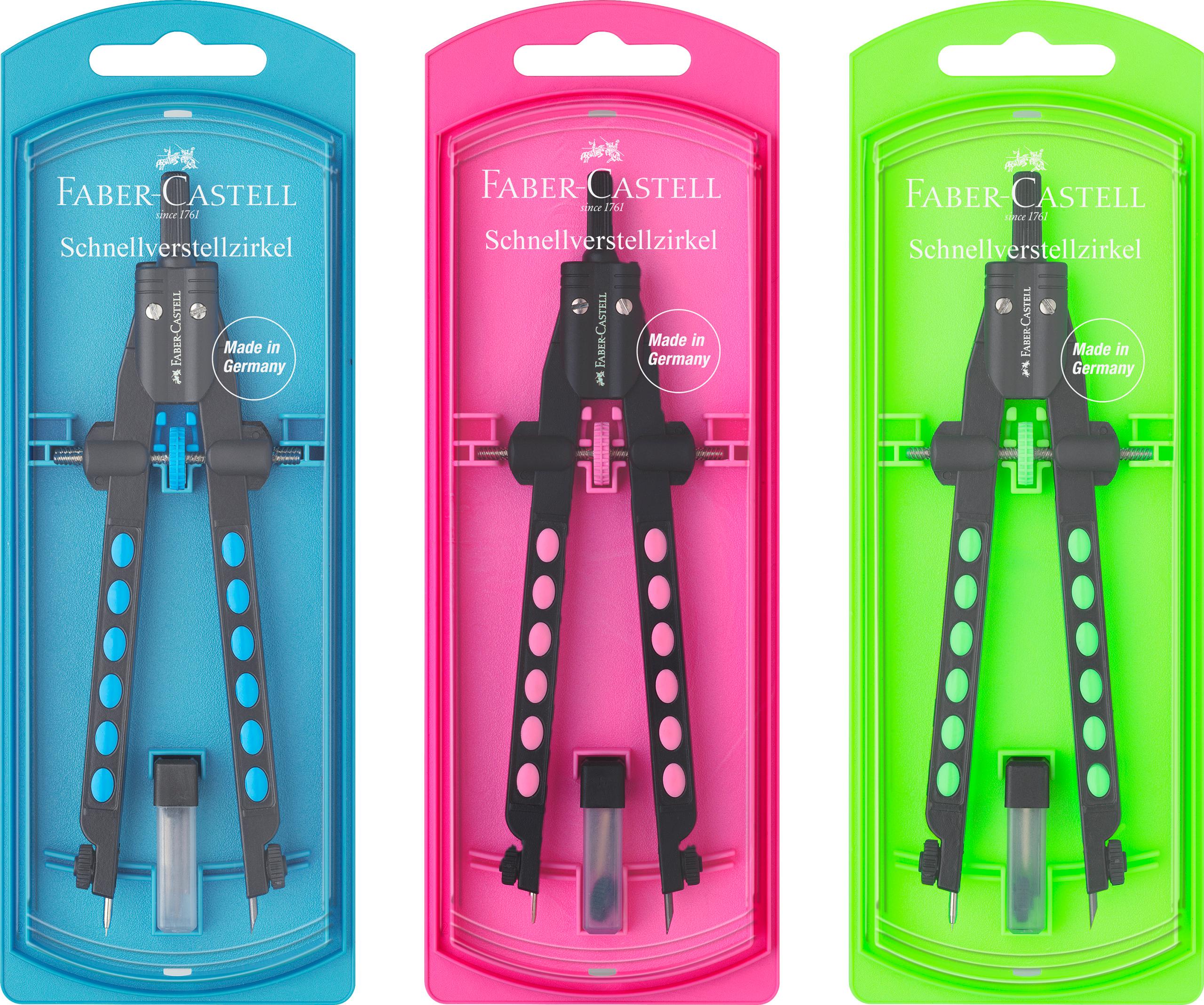 Produktbild FABER-CASTELL Schnellverstellzirkel Factory neon 8 von 8