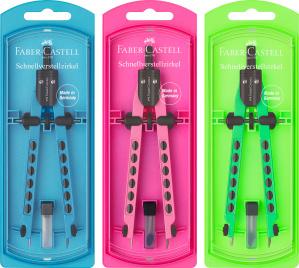 FABER-CASTELL Schnellverstellzirkel Factory neon