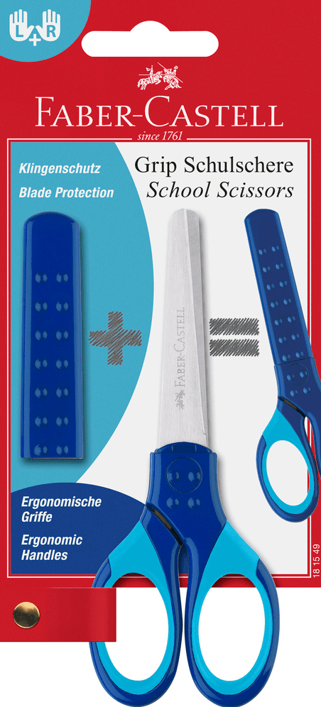 FABER-CASTELL Schulschere Grip blau