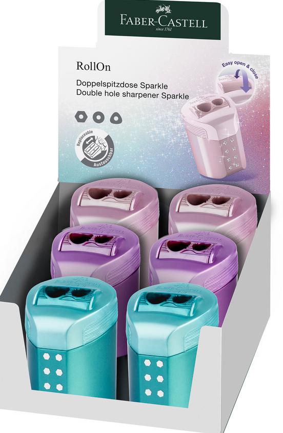 FABER-CASTELL Doppelspitzdose RollOn Sparkle sortiert