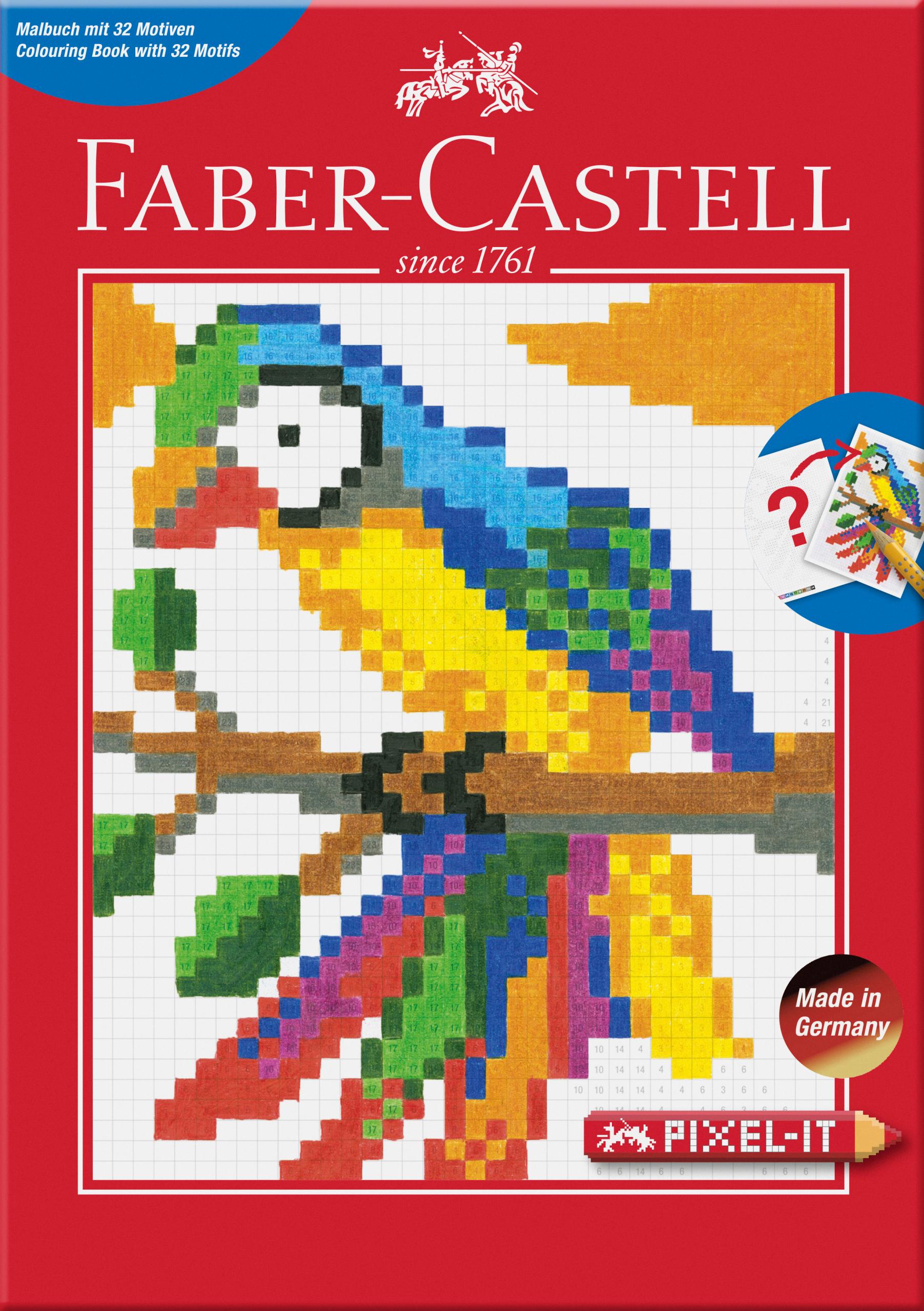 FABER-CASTELL Malbuch PIXEL-IT mit 32 Motiven