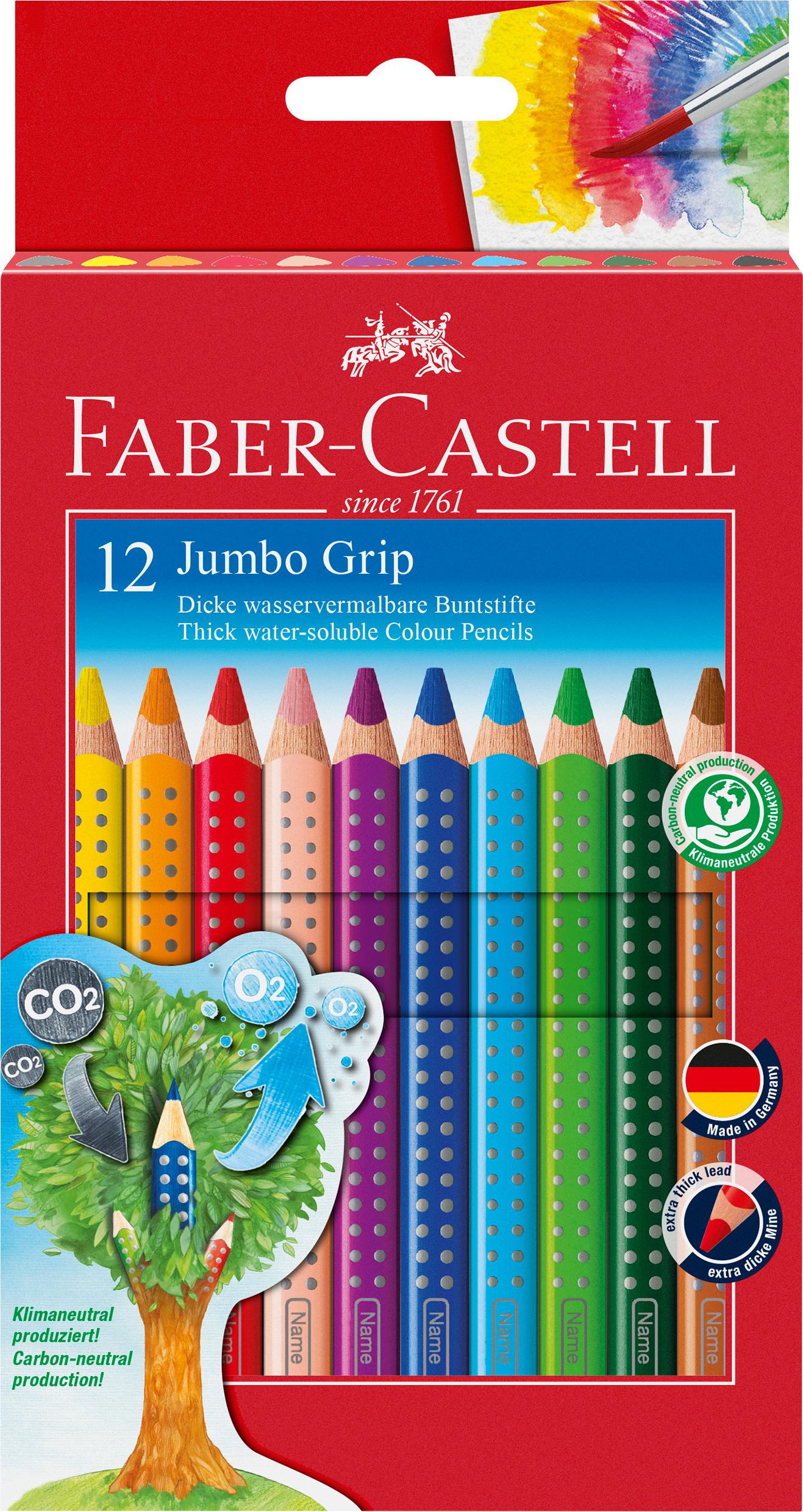 FABER-CASTELL JUMBO Farbstift Grip 12er-Etui