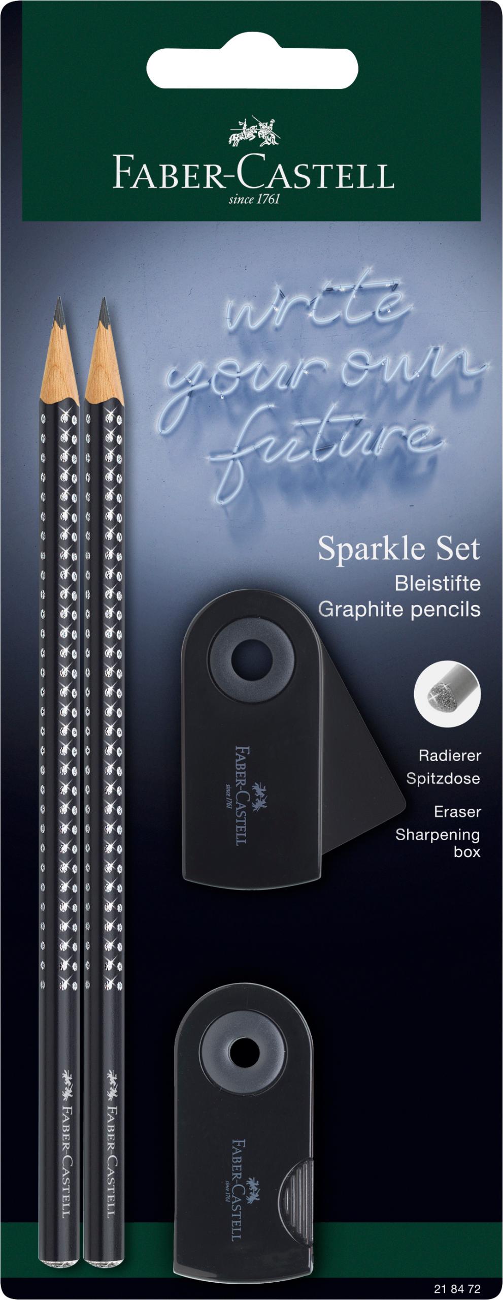 FABER-CASTELL Schreibset Sparkle black BK