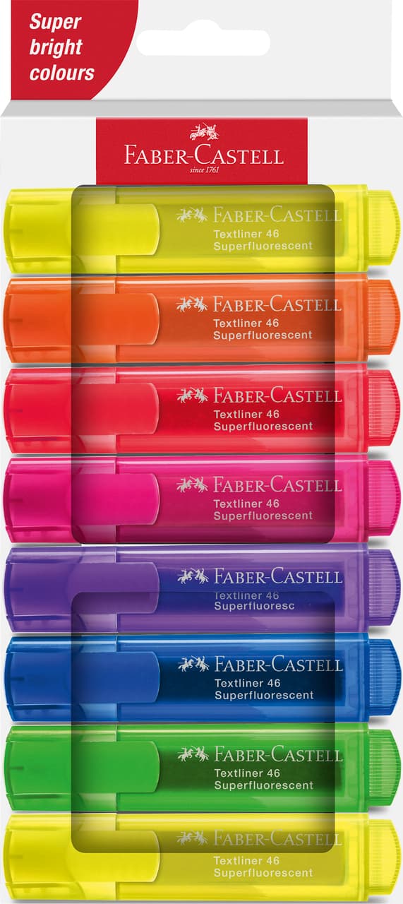FABER-CASTELL Textmarker 8er-Etui Promotion 6+2