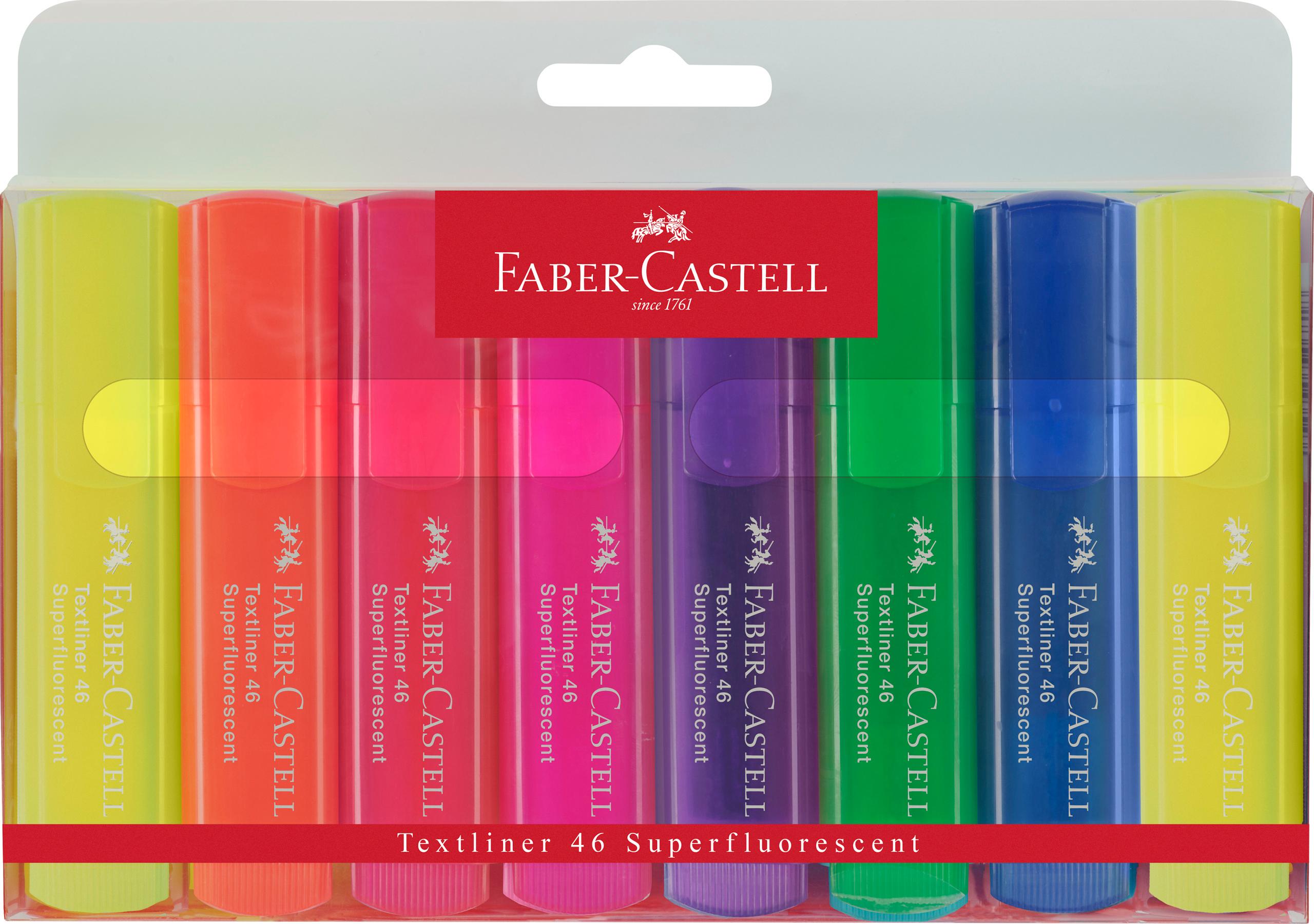 FABER-CASTELL Textmarker 8er-Etui Promotion 6+2
