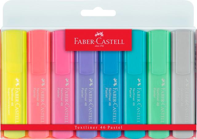 FABER-CASTELL Textmarker CASTELL 1546 PASTELL 8-er-Etui