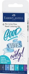 FABER-CASTELL Pitt Artist Pen Hand Lettering 6er-Etui Good Vibes