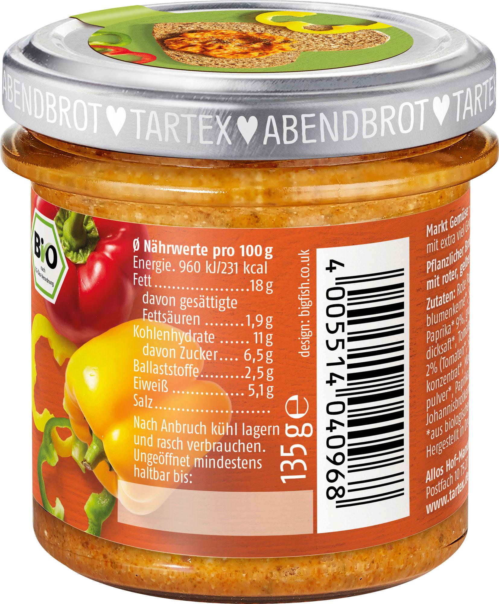 Produktbild Tartex Bio Marktgemüse Paprika Trio 3 von 3