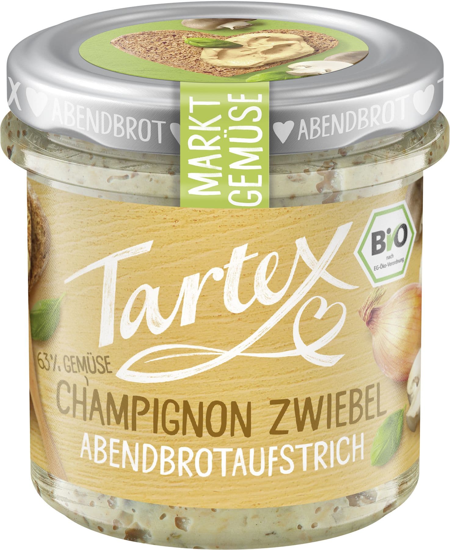 Tartex Bio Champignon Zwiebel Abendbrotaufstrich