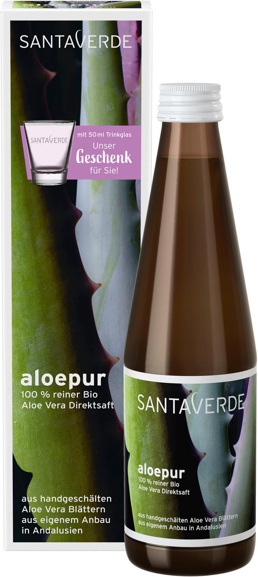 Produktbild Santaverde aloepur 100% reiner Aloe Vera Saft 2 von 2
