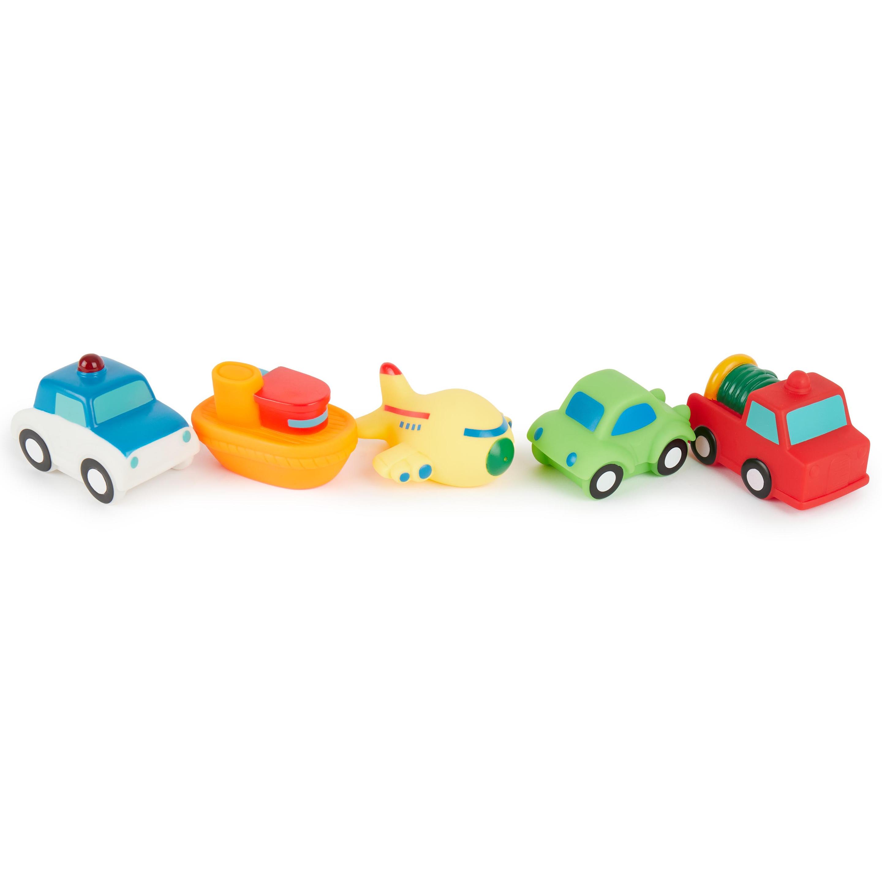 Bieco - Set Badewannen Spielzeug"Fahrzeuge", 5-teilig