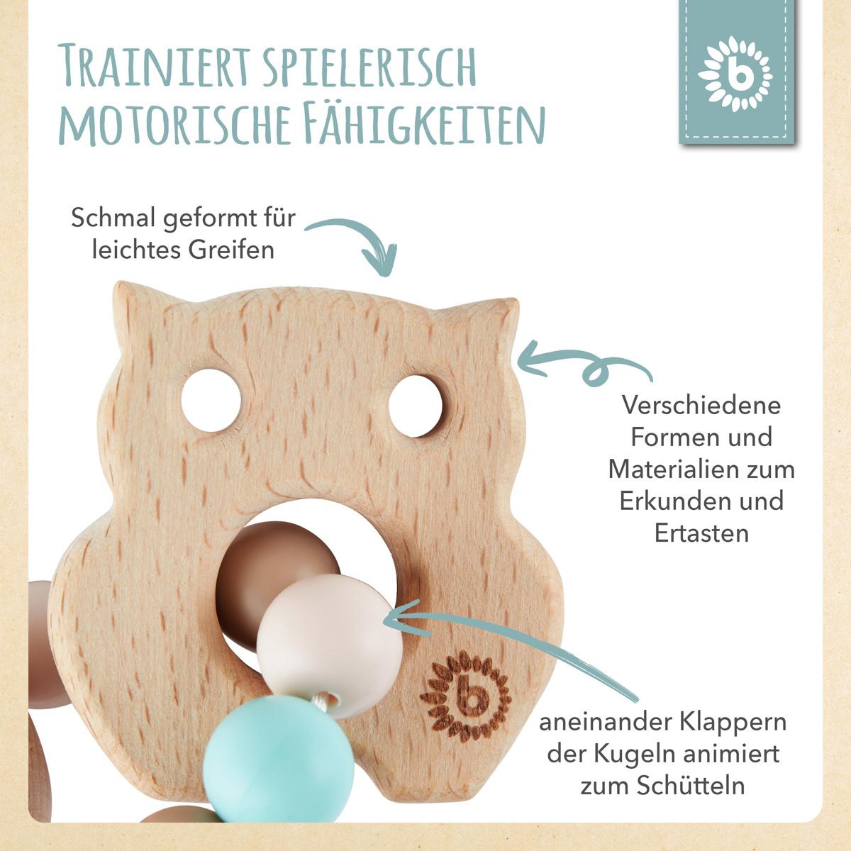 Produktbild Bieco -  Beißring Eule mit Silikonkette 7 von 7