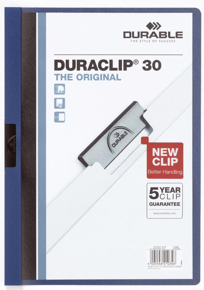 DURABLE Klemm-Mappe DURACLIP® A4 30 Blatt dunkelblau