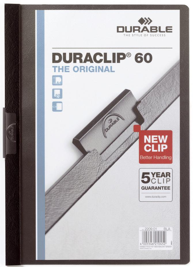 DURABLE Klemm-Mappe DURACLIP® A4 60 Blatt schwarz
