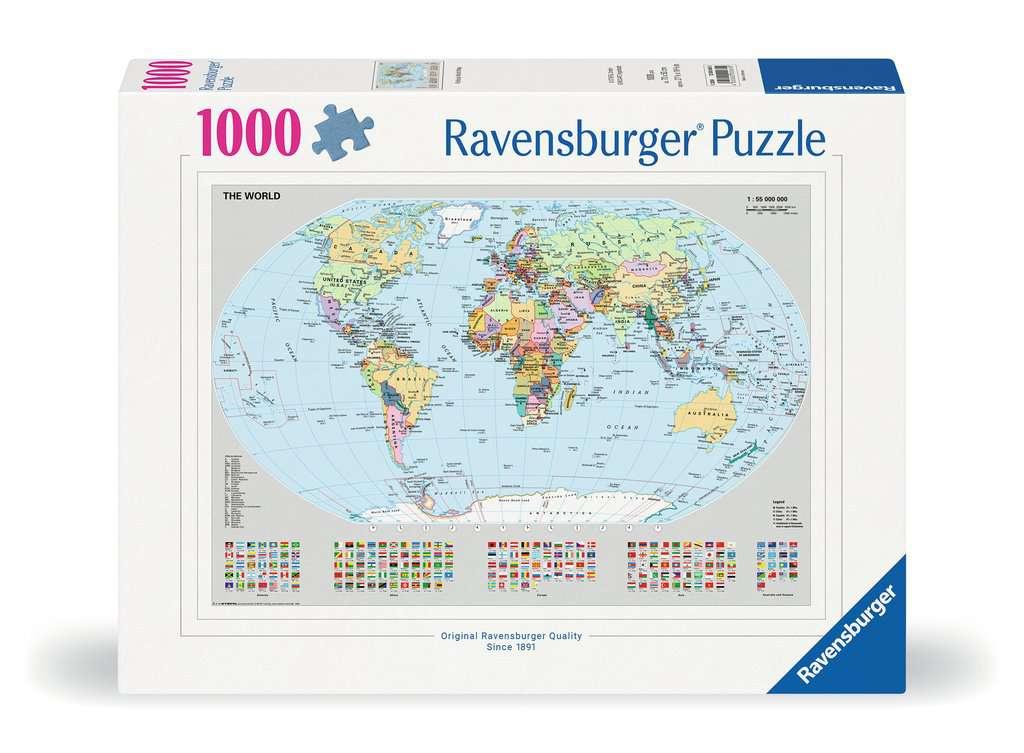 Ravensburger Puzzle 12000065 - Politische Weltkarte - 1000 Teile