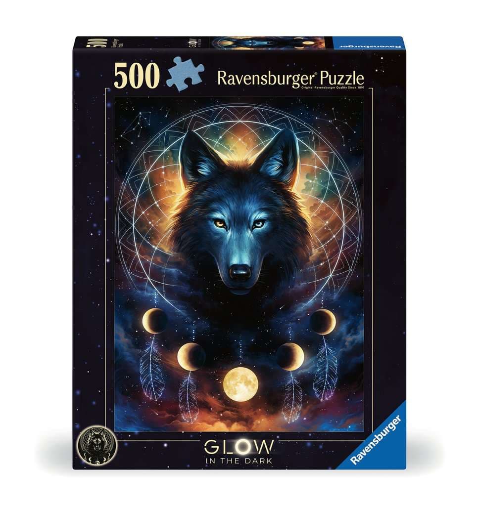 Ravensburger Puzzle Leuchtender Wolf, 500 Teile