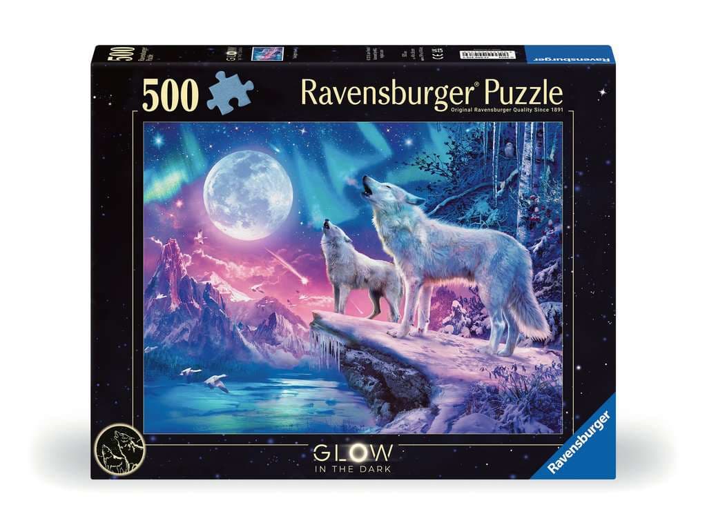 Ravensburger Puzzle Erwachsenenpuzzle 500 Teile - Wolf im Nordlicht