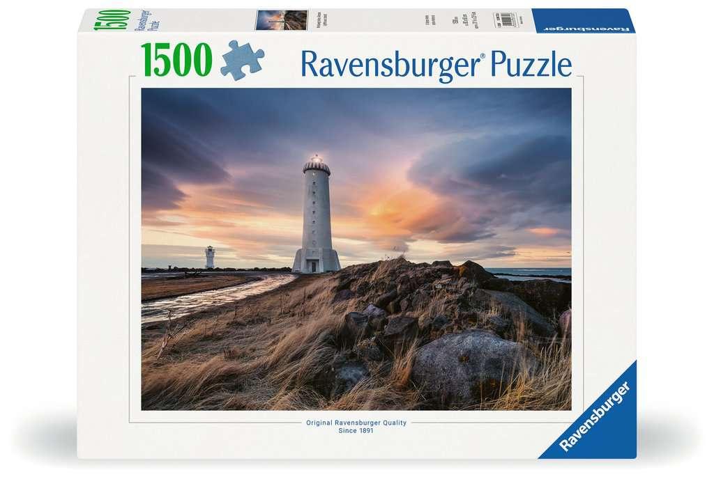 Ravensburger Puzzle 12000732 -  Magische Stimmung über dem Leuchtturm von Akranes, Island - 1500 Teile