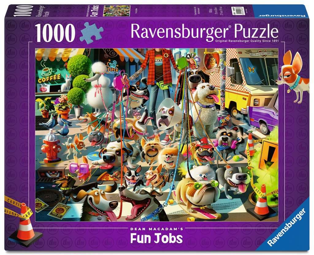 Ravensburger Puzzle - Erwachsenenpuzzle 1000 Teile - Dean MacAdam: Vierbeiner auf Tour