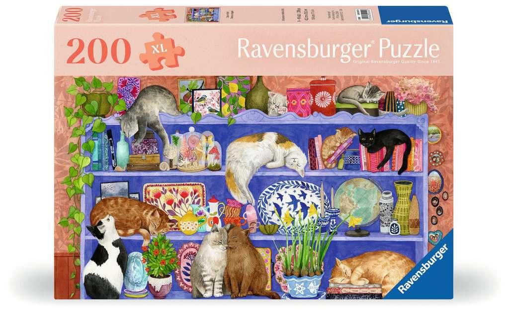 Ravensburger Puzzle 12001367 - Katzen im Regal - Puzzle für ältere Menschen und Senioren