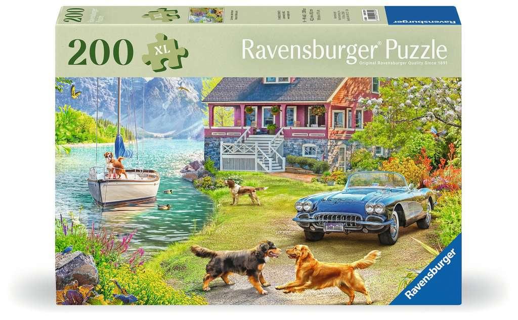 Ravensburger Puzzle 12001370 - Sommerhaus am See - Puzzle für ältere Menschen und Senioren