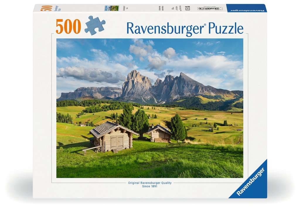Ravensburger Puzzle Erwachsenenpuzzle 500 Teile - Dolomitenidylle Seiser Alm 