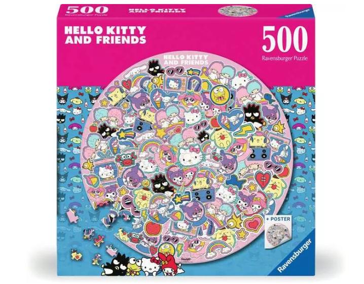 Ravensburger Puzzle 12001391 - Hello Kitty and Friends - 500 Teile Rundpuzzle für Erwachsene und Kinder ab 14 Jahren