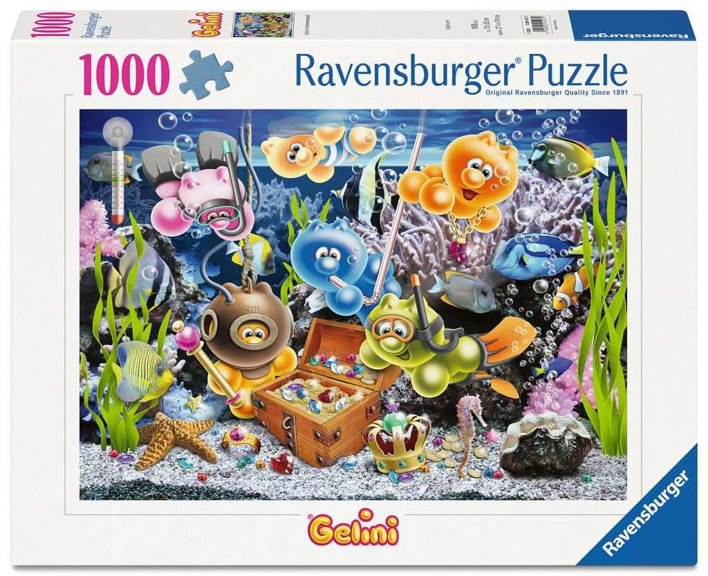 Ravensburger Puzzle Erwachsenenpuzzle 1000 Teile - Gelini im Unterwasserspaß 