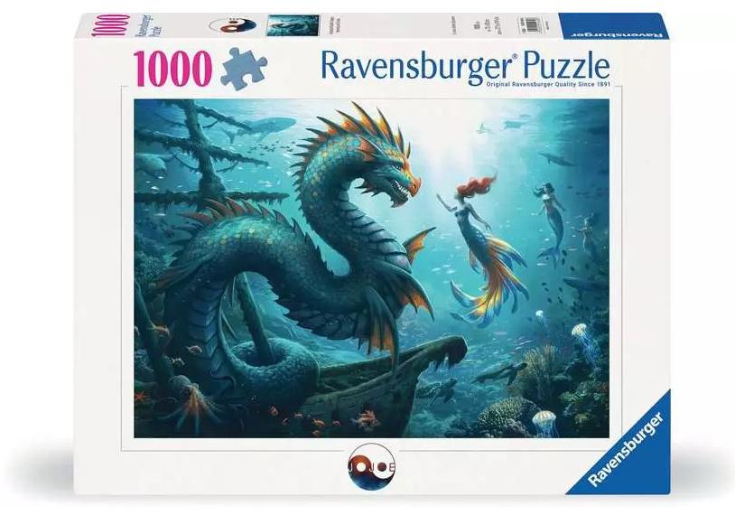 Ravensburger Puzzle 12001434 - Enchanted Depths: Dragon, Mermaid and Turtles - 1000 Teile Puzzle