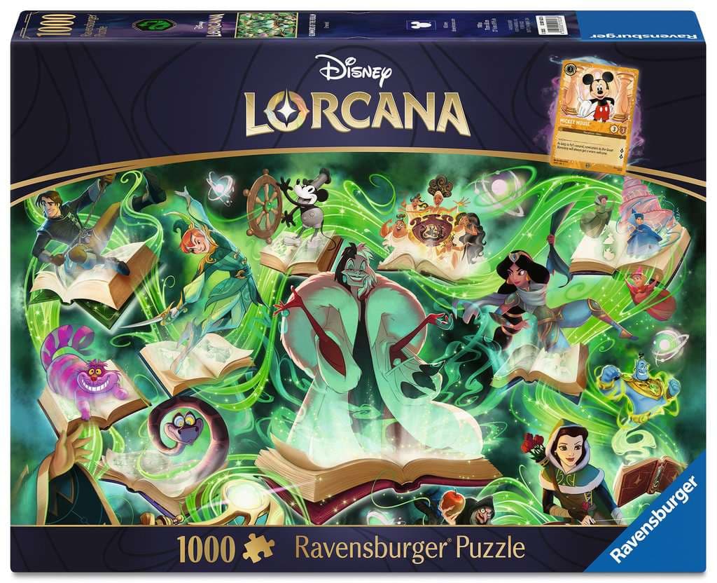 Ravensburger Puzzle Erwachsenenpuzzle 1000 Teile - Disney Lorcana - Glimmers of the Realm: Emerald