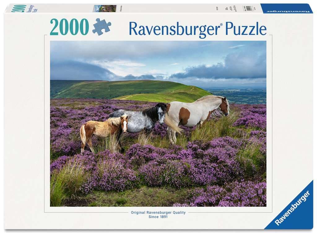 Ravensburger Puzzle - Erwachsenenpuzzle 2000 Teile - Wildpferde in der Heide 