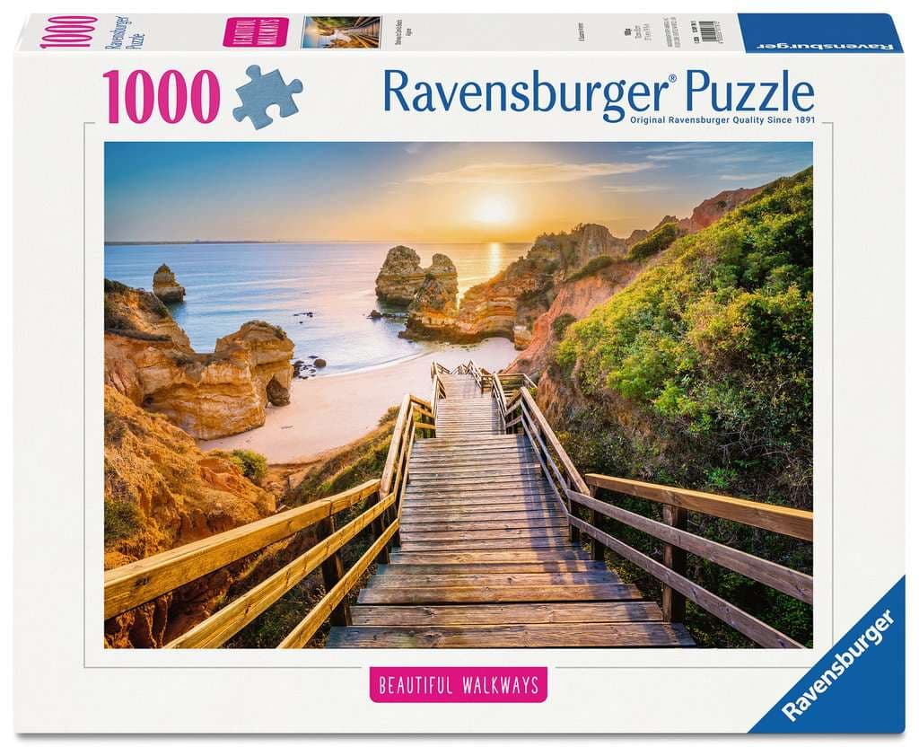 Ravensburger Puzzle - Erwachsenenpuzzle 1000 Teile - Holztreppe zum Praio do Camillo