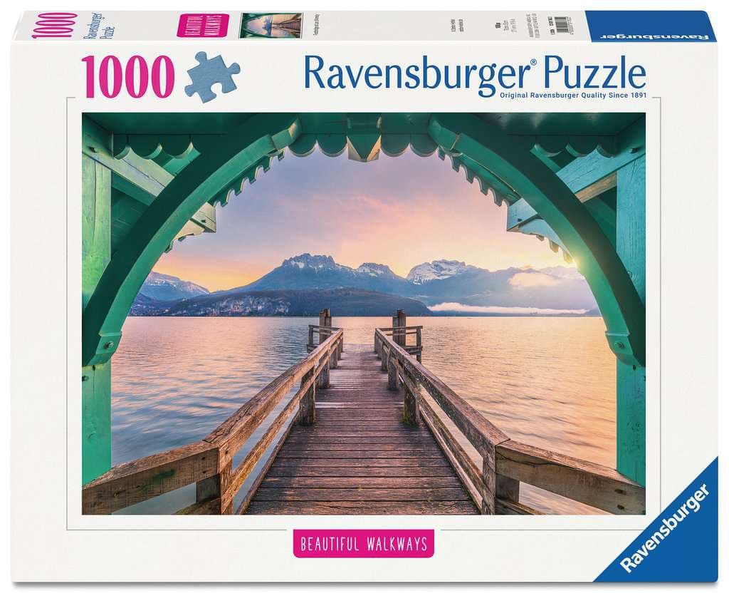 Ravensburger Puzzle - Erwachsenenpuzzle 1000 Teile - Romantischer Steg am Lac d'Annecy