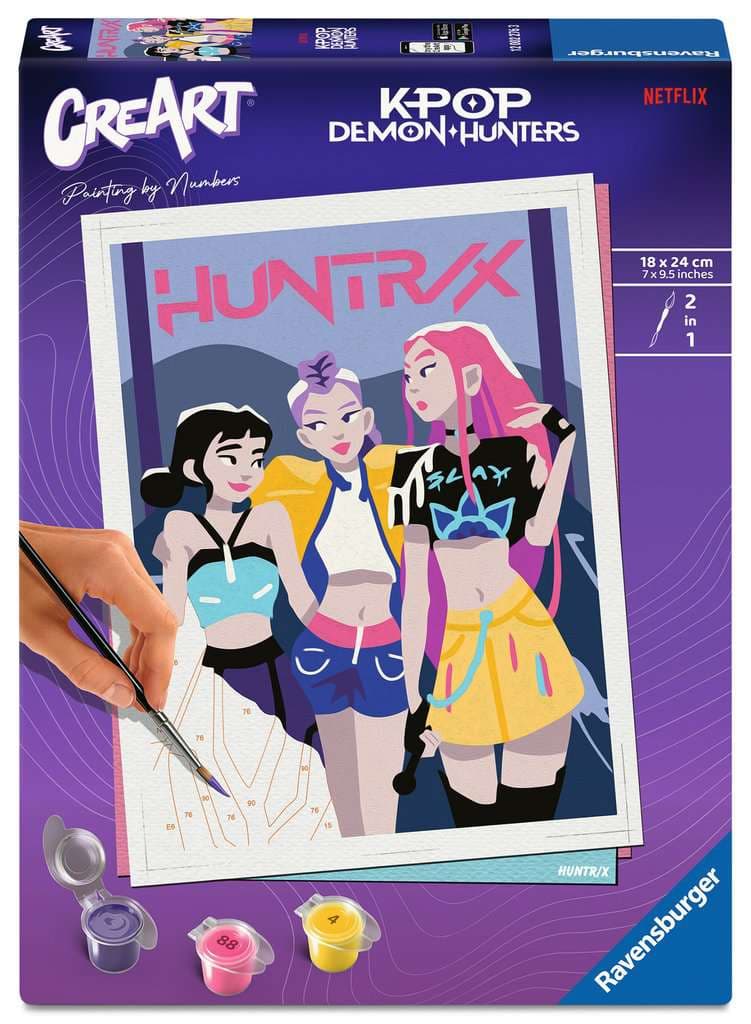 Ravensburger CreArt, Malen nach Zahlen Adults Trend KPop Demon Hunters - HUNTR/X