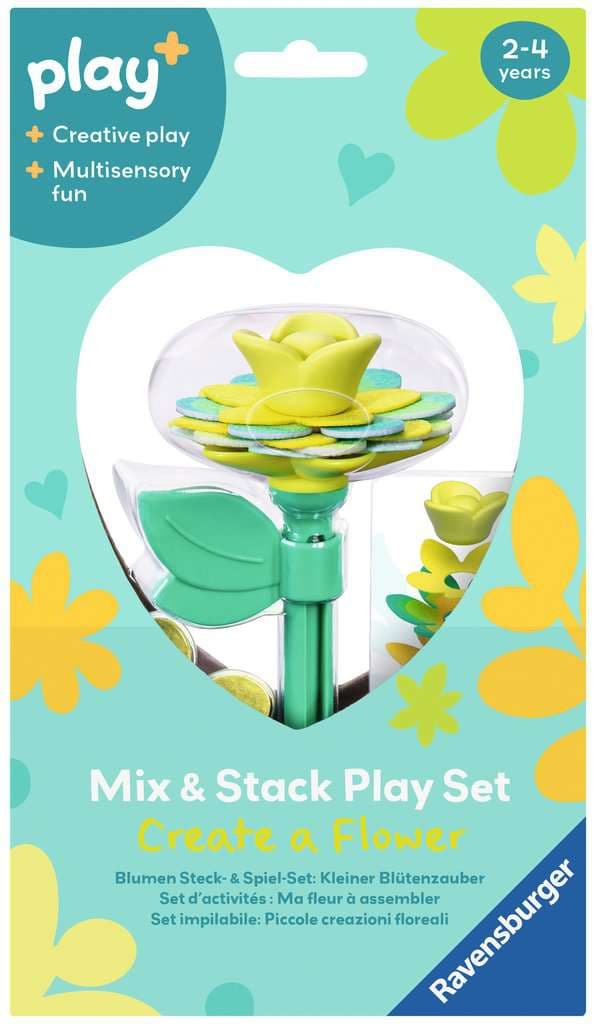 Play+ Blumen Steck- und Spiel-Set: Kleiner Blütenzauber gelb - ab 2 Jahre