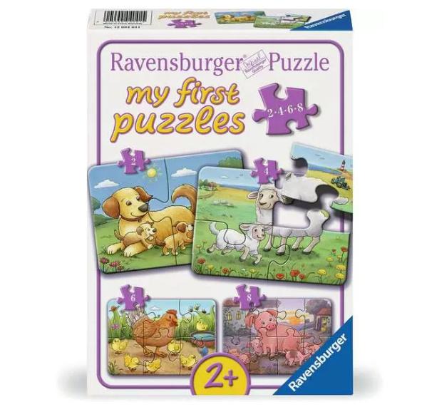 Ravensburger Kinderpuzzle - 12004041 Kleine Bauernhoftiere - my first puzzle mit 2,4,6,8 Teilen - Puzzle für Kinder ab 2 Jahren