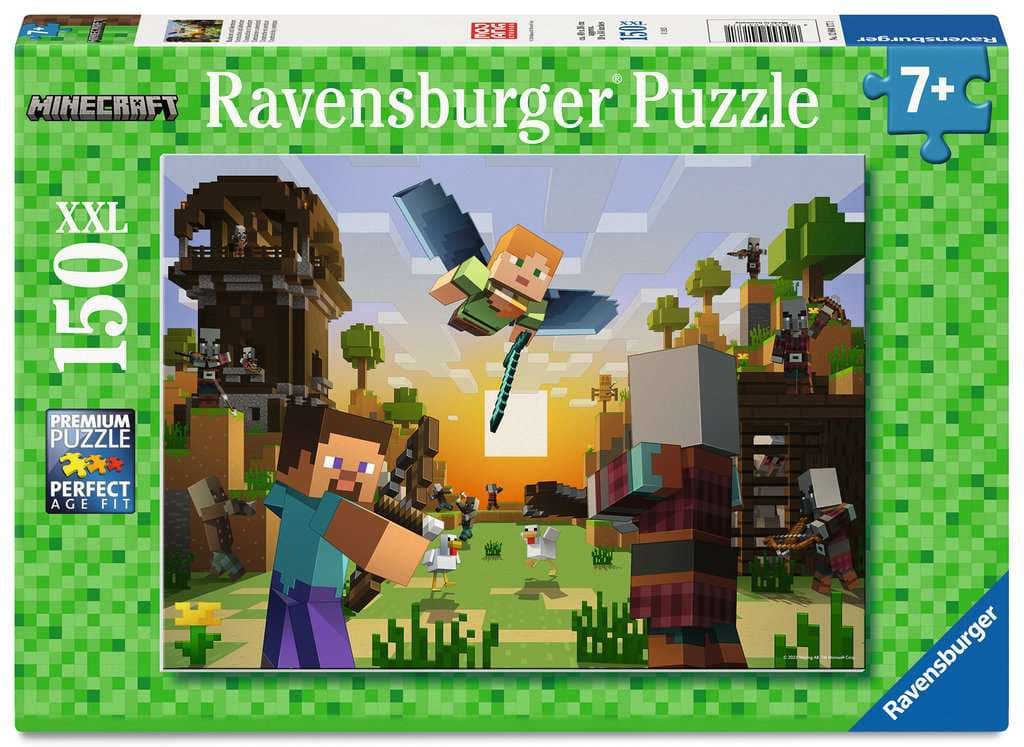 Ravensburger Puzzle - Kinderpuzzle 150 XXL Teile - Minecraft - Baukunst und Abenteuer